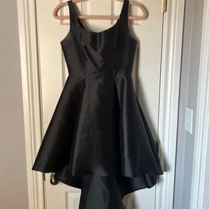 Black satin B. Darlin high low homecoming / cocktail dress